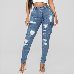 Fashion nova cargo jeans
